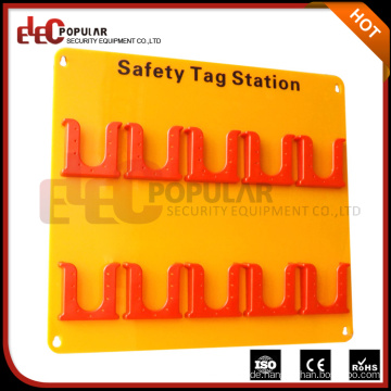 Elecpopular Customized Acryl Board mit ABS Material 10 Tagout Positionen Sicherheit Tag Station